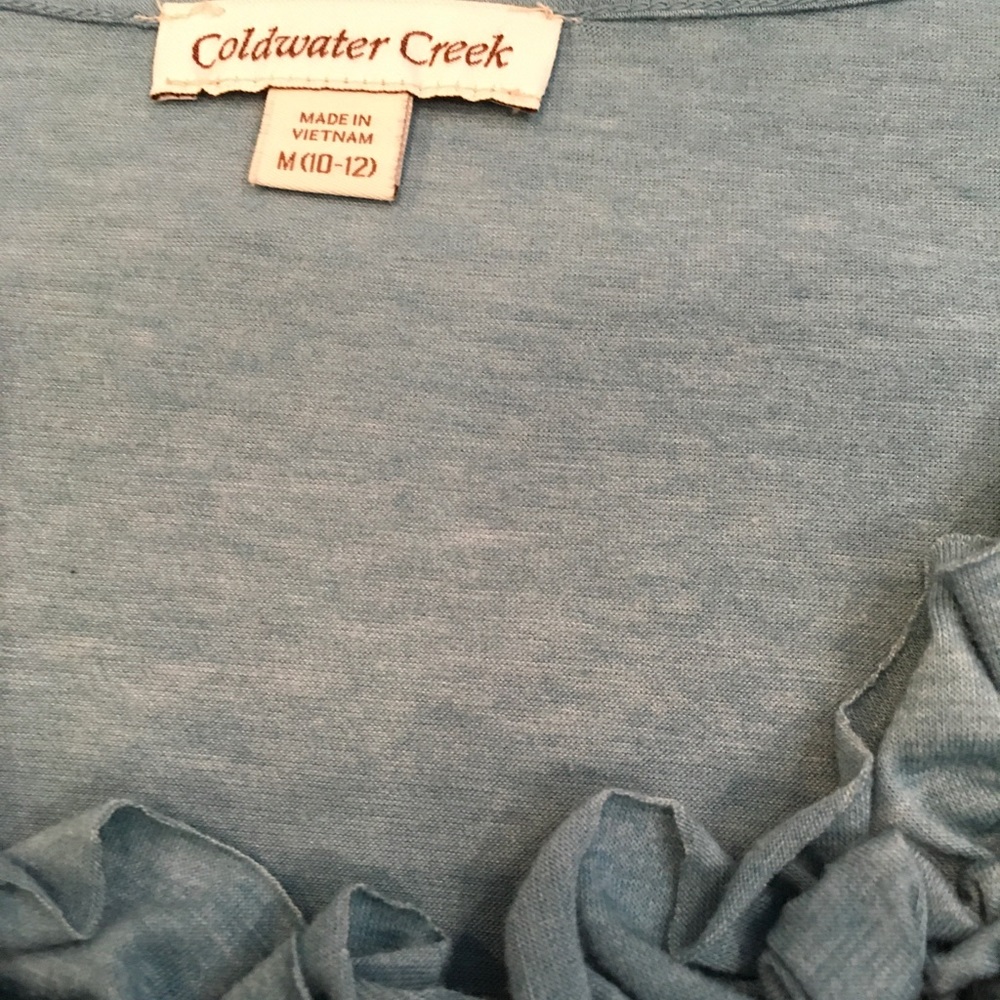 Blue Green Coldwater Creek Top - Picture 2 of 4
